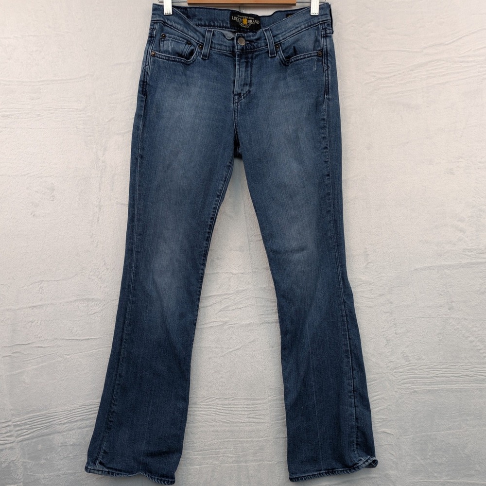VTG Lucky Brand Jeans Women's 33x32 Blue Sweet N Low Leslie Bootcut Stretch Y2K